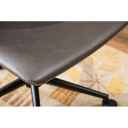 Cesena Faux Leather 360 Swivel Air Lift Office Chair, Antique Gray
