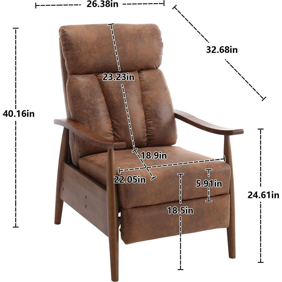 Wood Frame Armchair, Modern Accent Chair Lounge Chair for Living Room