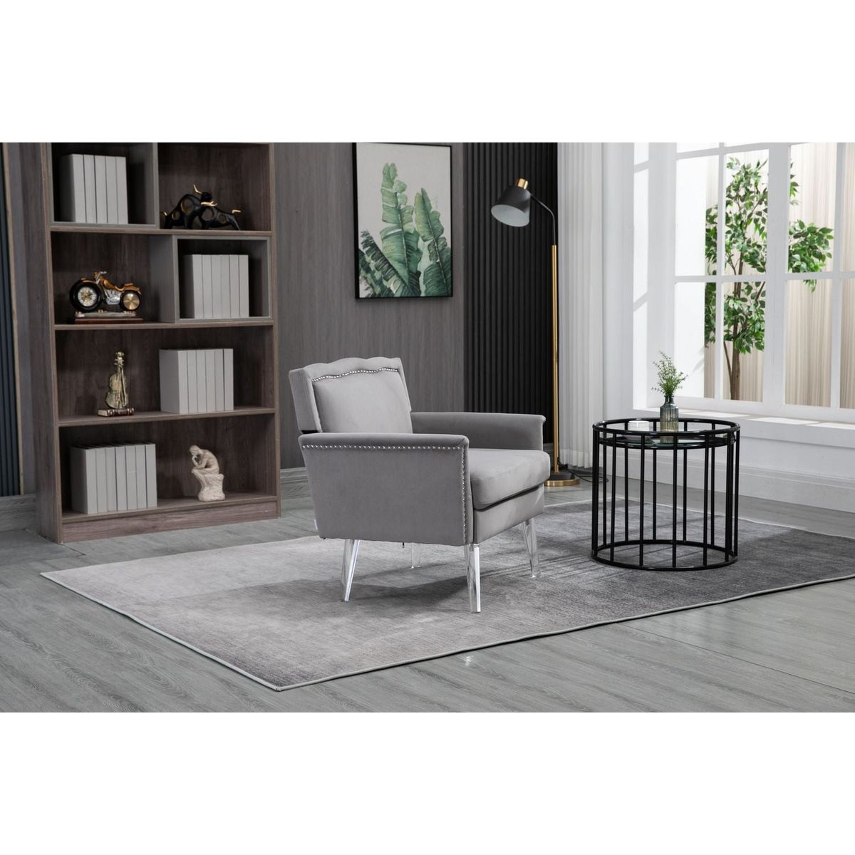 Accent Chair, Living Room Chair / leisure single sofa with acrylic feet