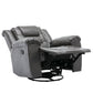 360Swivel and Rocking Home Theater Recliner Manual Recliner Chair with Wide Armrest for Living Room,Bedroom, Grey