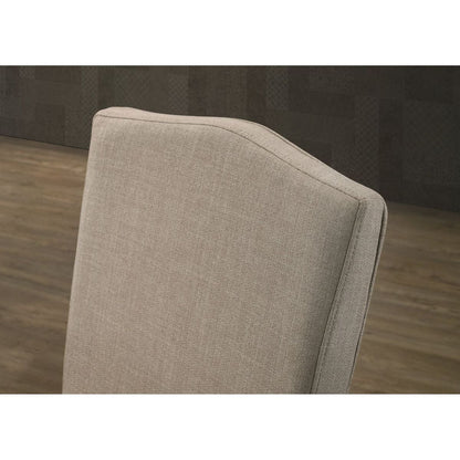 Breda Antique Gray Finish Upholstered Nailhead Dining Chair, Set of 2
