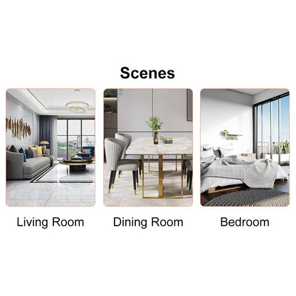 A modern minimalist style white marble patterned coffee table with golden metal legs. Computer desk. Game table. Tea table. CT-XX