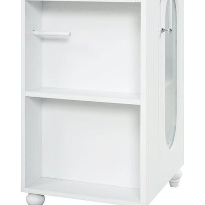 20" Bathroom Vanity with Sink, Bathroom Vanity Cabinet with Two-tier Shelf, Adjustable Shelf, Solid Wood and MDF, White