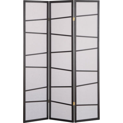 3-Panel Screen Room Divider, Black