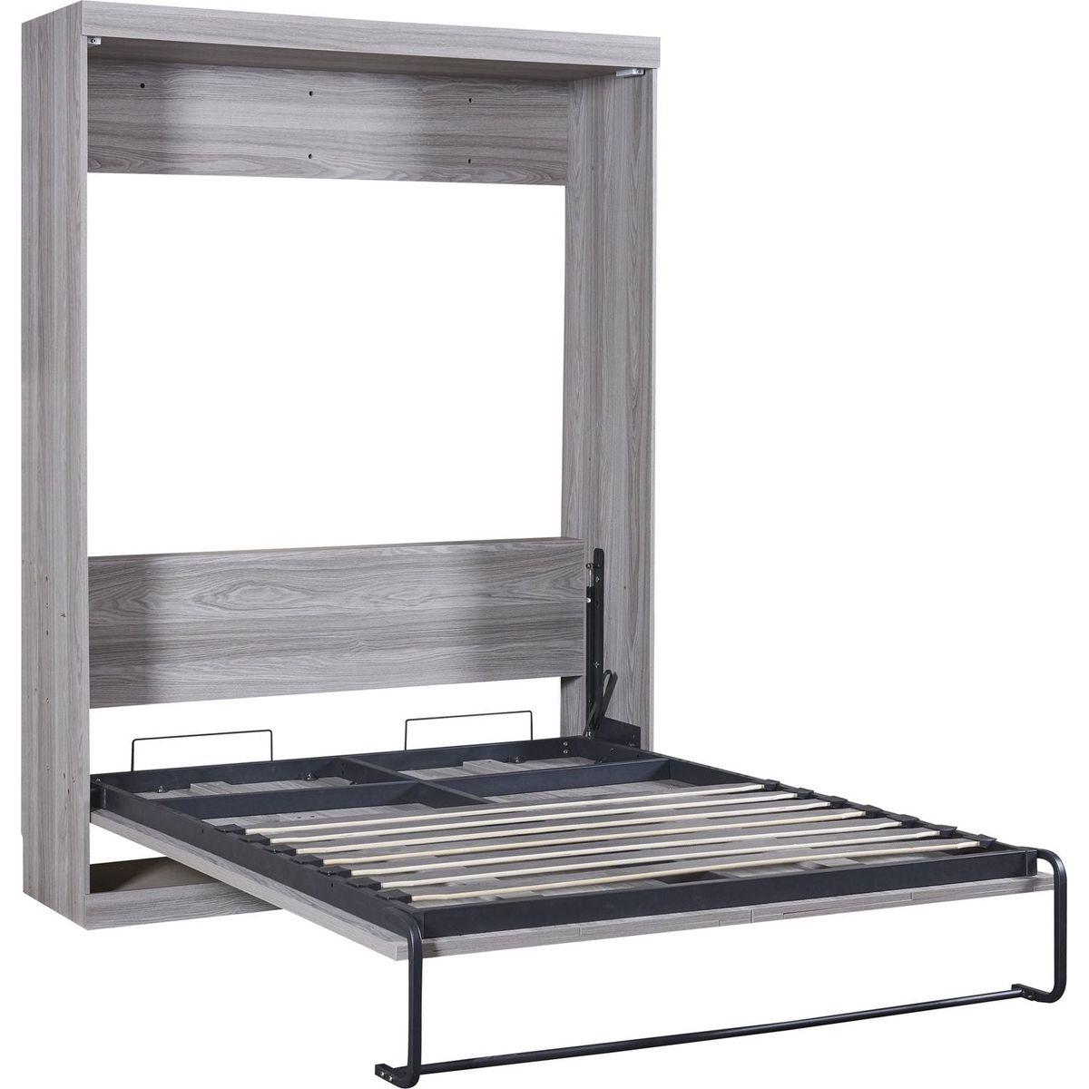 Full Size Murphy Bed, can be Folded into a Cabinet, Gray