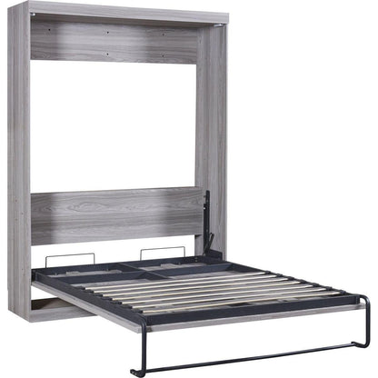 Full Size Murphy Bed, can be Folded into a Cabinet, Gray