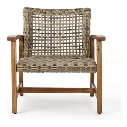 HAMPTON WOOD + WICKER CLUB CHAIR