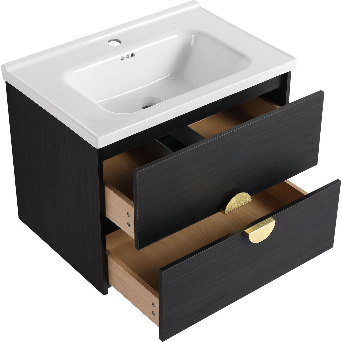 28 Inch Wall-Mounted Bathroom Vanity With Sink, For Small Bathroom (KD-Packing)