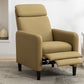 Modern Artistic Color Design Adjustable Recliner Chair PU Leather for Living Room Bedroom Home Theater, Mustard Green