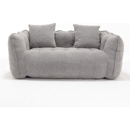 Soft beanbag chair with high resilience foam core for two people. The comfortable square recliner sofa is ideal for family members and friends engaged in games, reading, watching TV