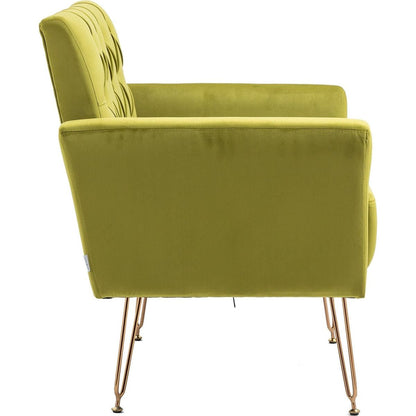 Accent Chair, leisure single sofa with Rose Golden feet