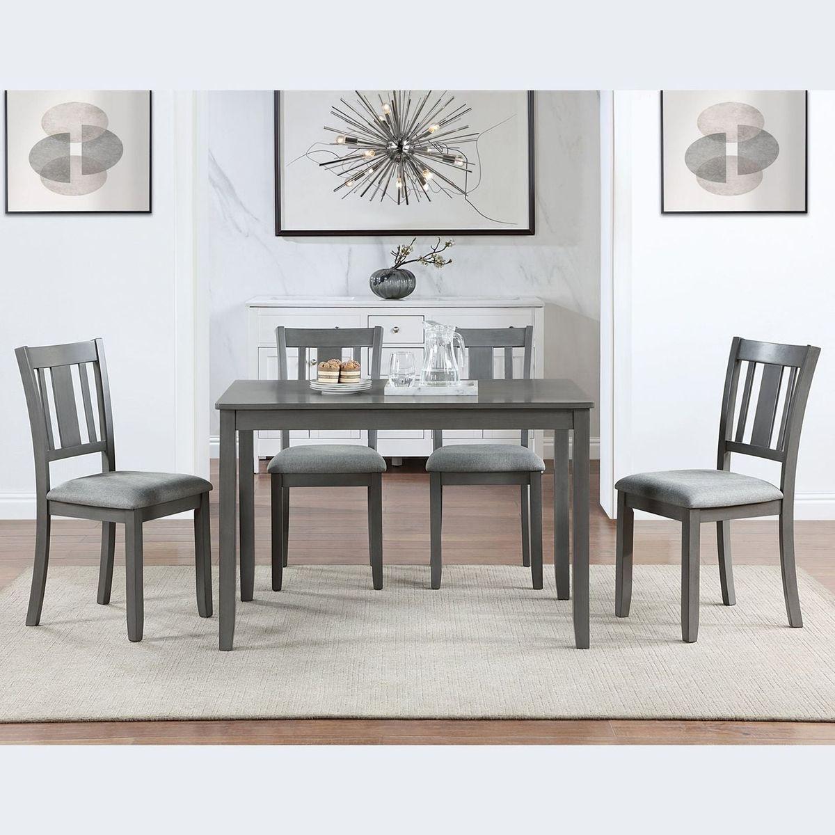 Wooden Dining Rectangular Table, Kitchen Table for Small Space, 4 Person Dining Table, Gray ONLY THE TABLE