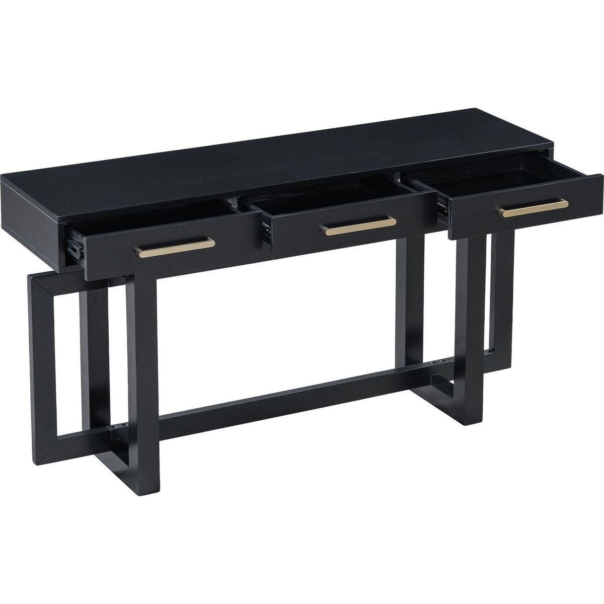Elegant Console Table with Three Drawers, Extra Long Entryway Table for Entryway, Hallway, Living Room, Foyer, Corridor