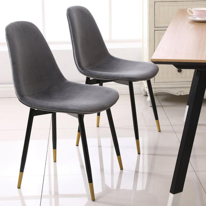 Lassan Contemporary 5-Piece Dining Set, White Round Dining Table with 4 Chairs