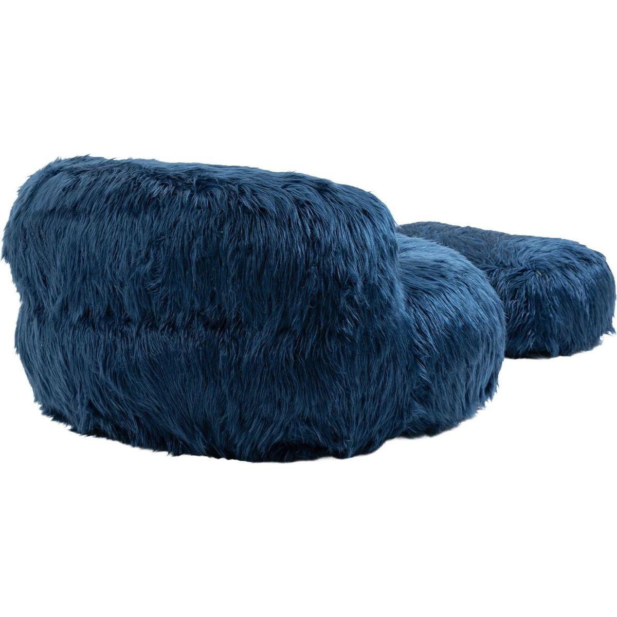 Bean Bag Chair Faux fur Lazy Sofa /Footstool Durable Comfort Lounger High Back Bean Bag Chair Couch for Adults and Kids, Indoor