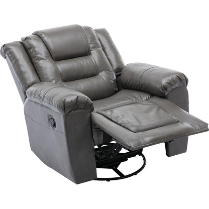 360Swivel and Rocking Home Theater Recliner Manual Recliner Chair with Wide Armrest for Living Room,Bedroom, Grey