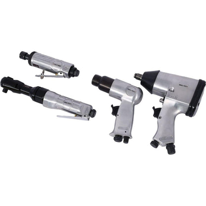 Air Tool and Accessories Kit, 71 Piece, Impact Wrench, Air Ratchet, Die Grinder, Aire Hammer, Hose Fittings, Storage Case