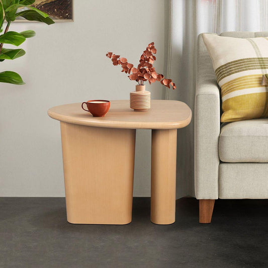 Tapered Tabletop Side Table(NATURAL WOOD)