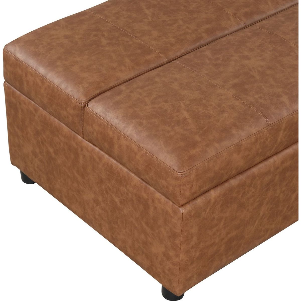 Twin Size Folding Ottoman Sleeper Bed with Mattress Convertible Guest Bed Brown