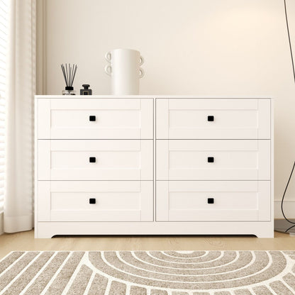 Chest Of Drawer with 6 drawers white color farm door