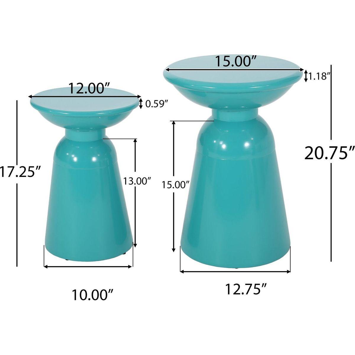 Metal S/2 end table