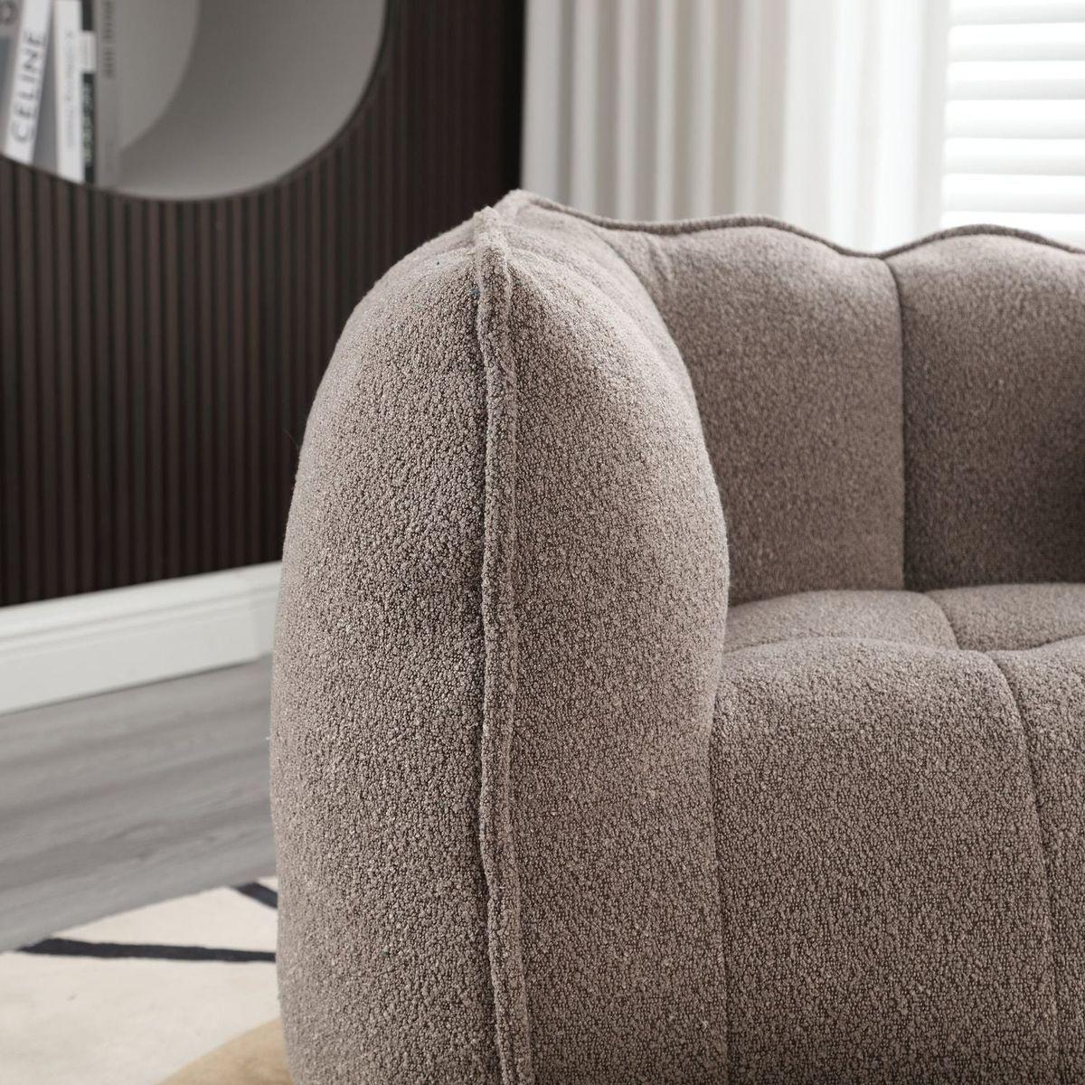 Soft Bean Bag Chair with High Resilient Foam(Chips)for living room and bedroom,Comfortable Square Lazy Sofa with Footstool, Cover for Adults to Gaming, Reading, and Watching TV - Streamdale Furniture