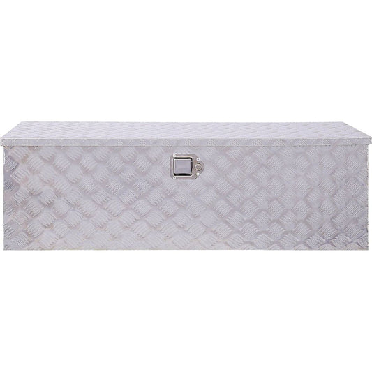 48inch Aluminum tool box,heavy duty truck bed tool box,outdoor trailer pickup storage tool box,RV storage organizer,underbody box w/lock keys,silver 48x15x15inch