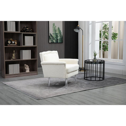 Accent Chair, Living Room Chair / leisure single sofa with acrylic feet