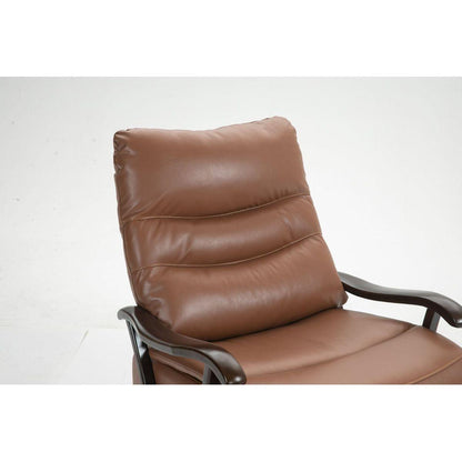 Swivel Rocker Recliner Power Glider Chair with Solid Wood Armrests - Extra Wide Reclining Sofa Chair Upholstered Faux Leather Living Room Single Sofa 350 lbs