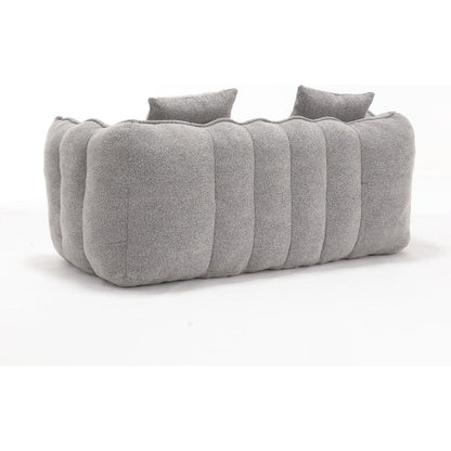 Soft beanbag chair with high resilience foam core for two people. The comfortable square recliner sofa is ideal for family members and friends engaged in games, reading, watching TV