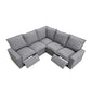 Power Recliner Chair Home Theater Seating Soft Chair with USB Port for Living Room, Bedroom, Theater room, Grey