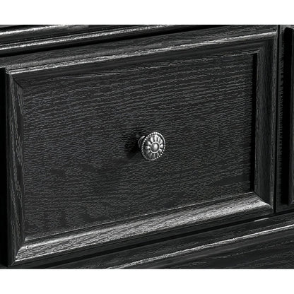 Modern 7 Drawers Dresser 7 Drawers Cabinet,Chest of Drawers Closet Organizers and Storage Clothes Storage Drawers Cabinet for Living Room, Farmhouse Dresser Organizer Black