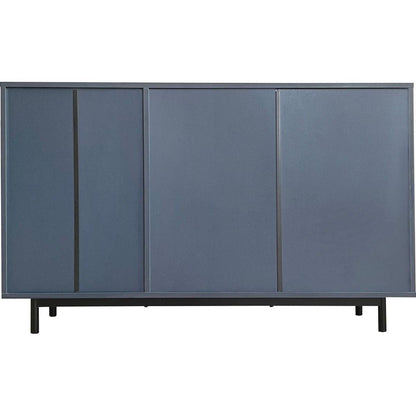 Wave Pattern Storage Cabinet with 2 Doors and 2 Drawers, Adjustable, Suitable for Study,Entrance and Living Room
