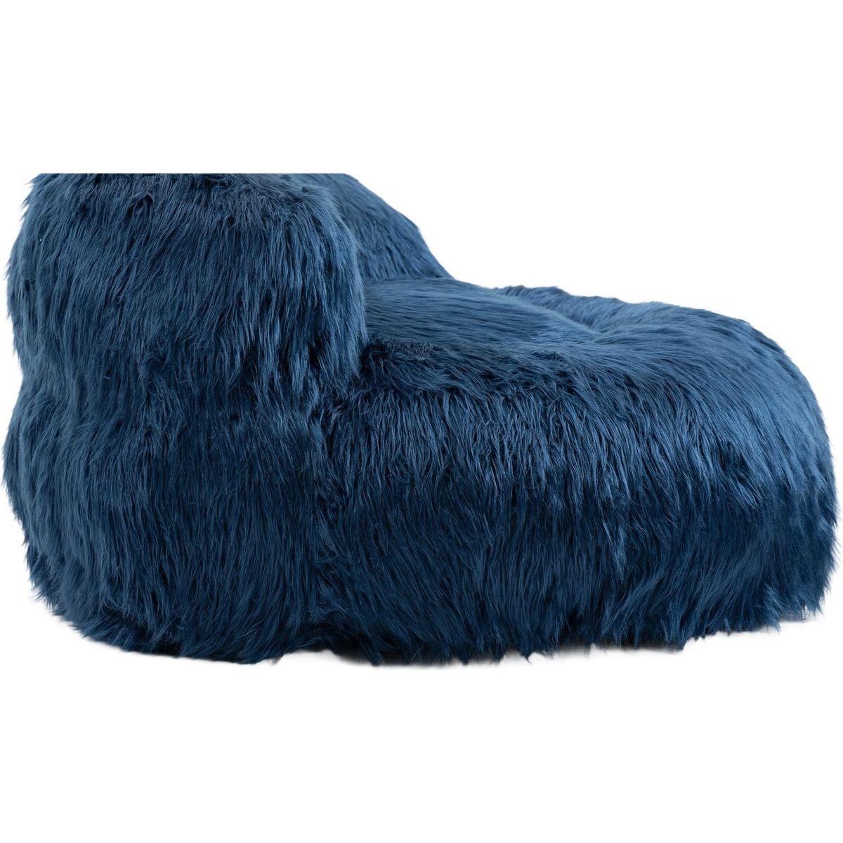 Bean Bag Chair Faux fur Lazy Sofa /Footstool Durable Comfort Lounger High Back Bean Bag Chair Couch for Adults and Kids, Indoor