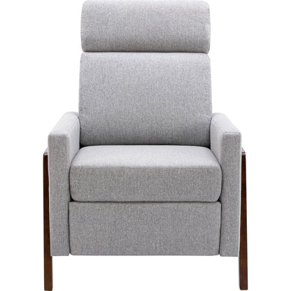 Wood-Framed Upholstered Recliner Chair Adjustable Home Theater Seating with Thick Seat Cushion and Backrest Modern Living Room Recliners, Gray