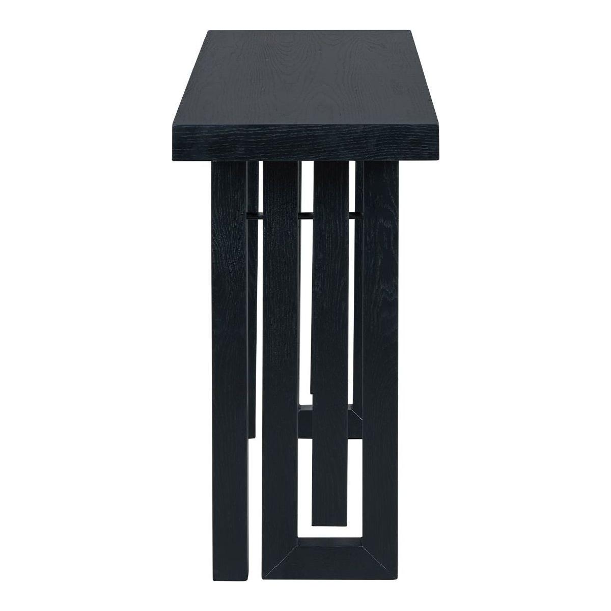 Uniquely Designed Oak Veneer Console Table with Distinctive Side Shapes, Suitable for Entryway, Hallway, Living Room, Foyer, Corridor