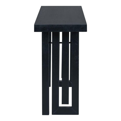 Uniquely Designed Oak Veneer Console Table with Distinctive Side Shapes, Suitable for Entryway, Hallway, Living Room, Foyer, Corridor