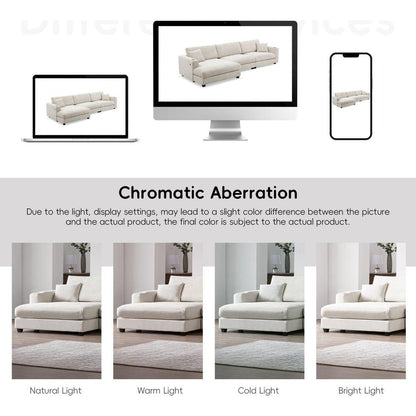 134x54"Oversized Corduroy Sectional Sofa,L Shaped Cloud Couch with USB Charging Port,Cup Holder,Deep Seat Sofa Bed with 50" Chaise,Comfy Indoor Furniture for Living Room,3 Colors