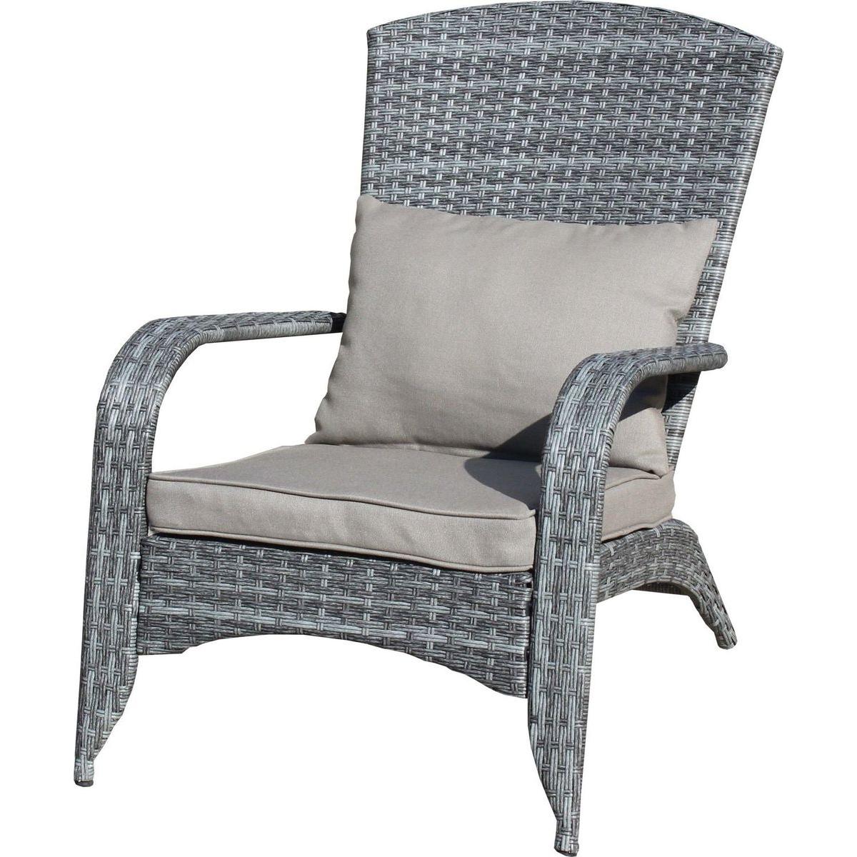 Patio Chair with Cushions(Grey Cushion)