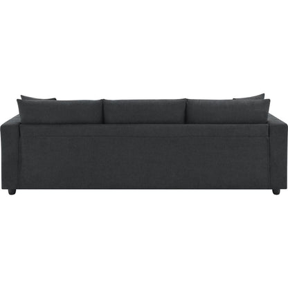 100.4x64.6" Modern Sectional Sofa,L-shaped Couch Set with 2 Free pillows,4-seat Polyester Fabric Couch Set with Convertible Ottoman for Living Room, Apartment, Office,4 Colors