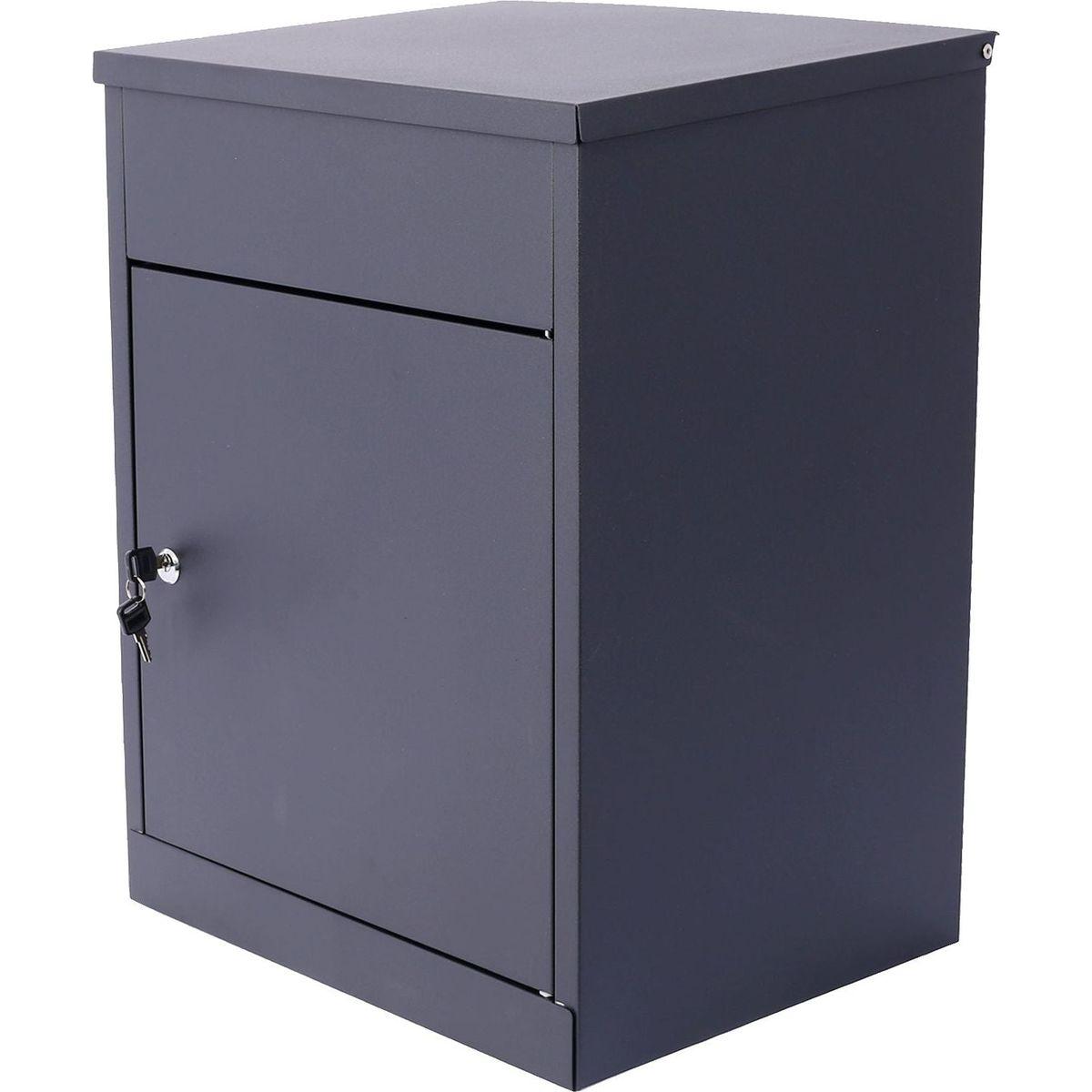 Package Delivery Boxes for Outside,Extra Large Mailbox,Galvanized Steel Parcel Mailbox,Wall Mounted Lockable Anti-Theft for Outdoor Porch,Curbside,black