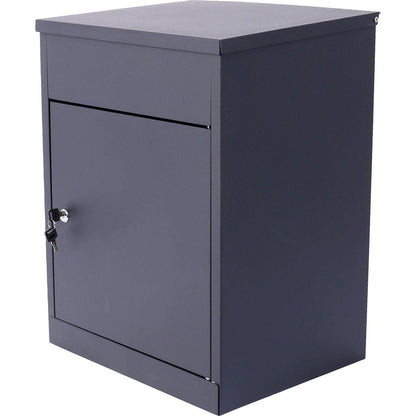 Package Delivery Boxes for Outside,Extra Large Mailbox,Galvanized Steel Parcel Mailbox,Wall Mounted Lockable Anti-Theft for Outdoor Porch,Curbside,black