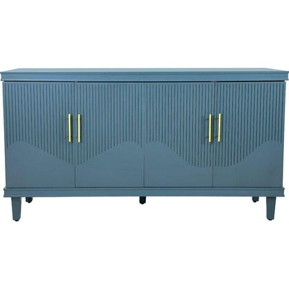 59.84"Large Size 4-Door Cabinet, Same as Living Room, Kitchen, Bedroom, Hallway (blue)
