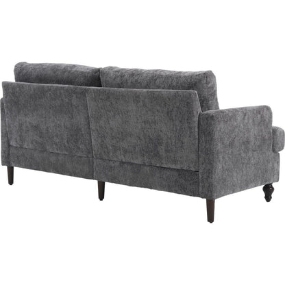 Modern chenille Fabric Loveseat, 2-Seat Upholstered Loveseat Sofa Modern Couch