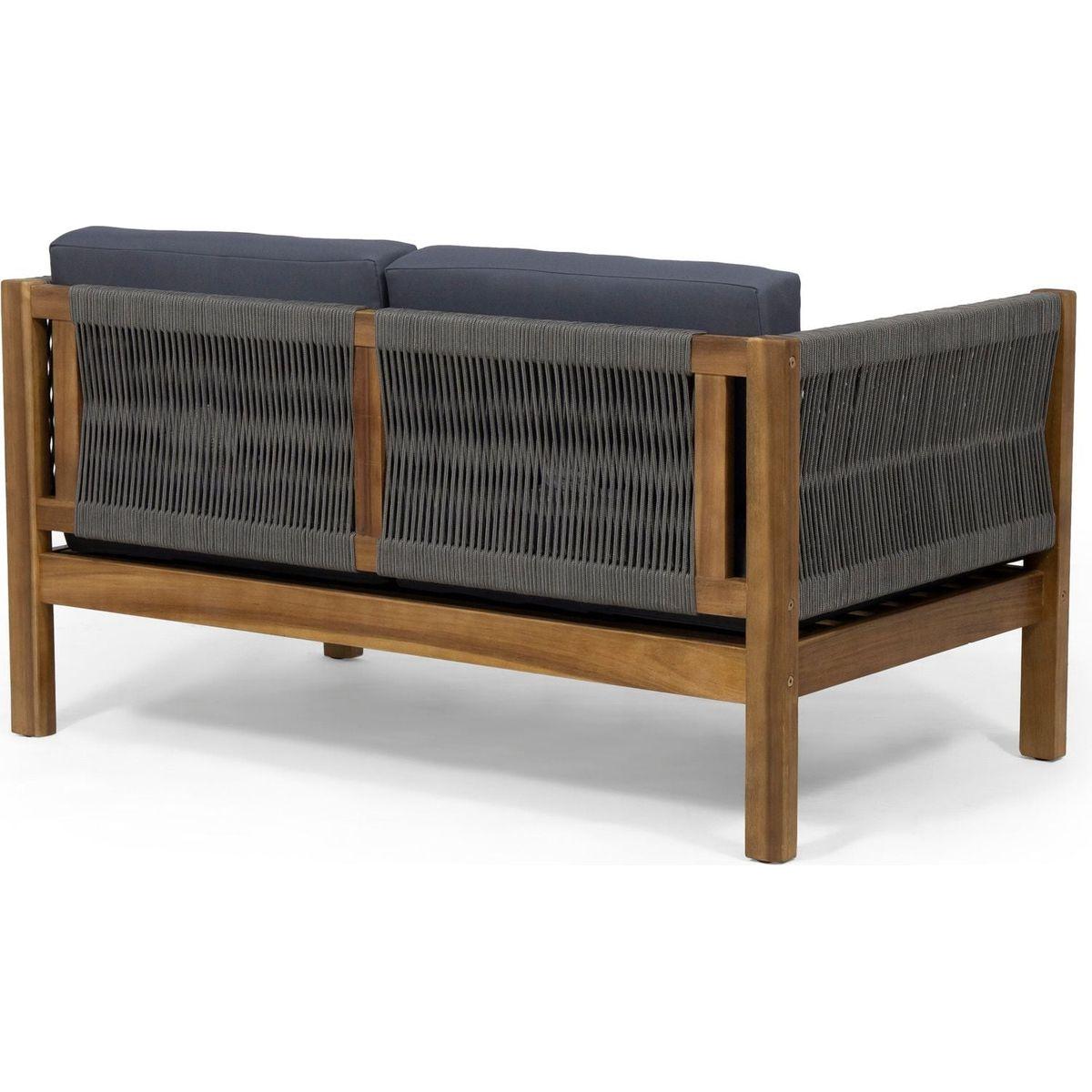 LAUREL Outdoor 4 Seater Chat Set_LOVESEAT & COFFEE TABLE & CLUB CHAIR