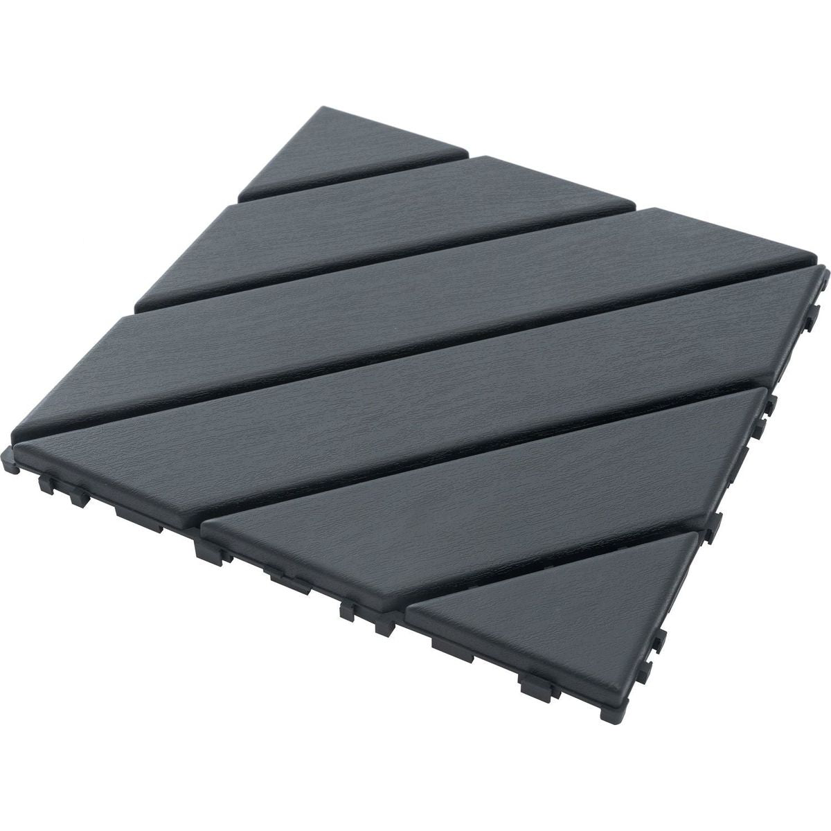 Plastic Interlocking Deck Tiles,44 Pack Patio Deck Tiles,12"x12" Square Waterproof Outdoor All Weather Use, Patio Decking Tiles for Poolside Balcony Backyard, Grey