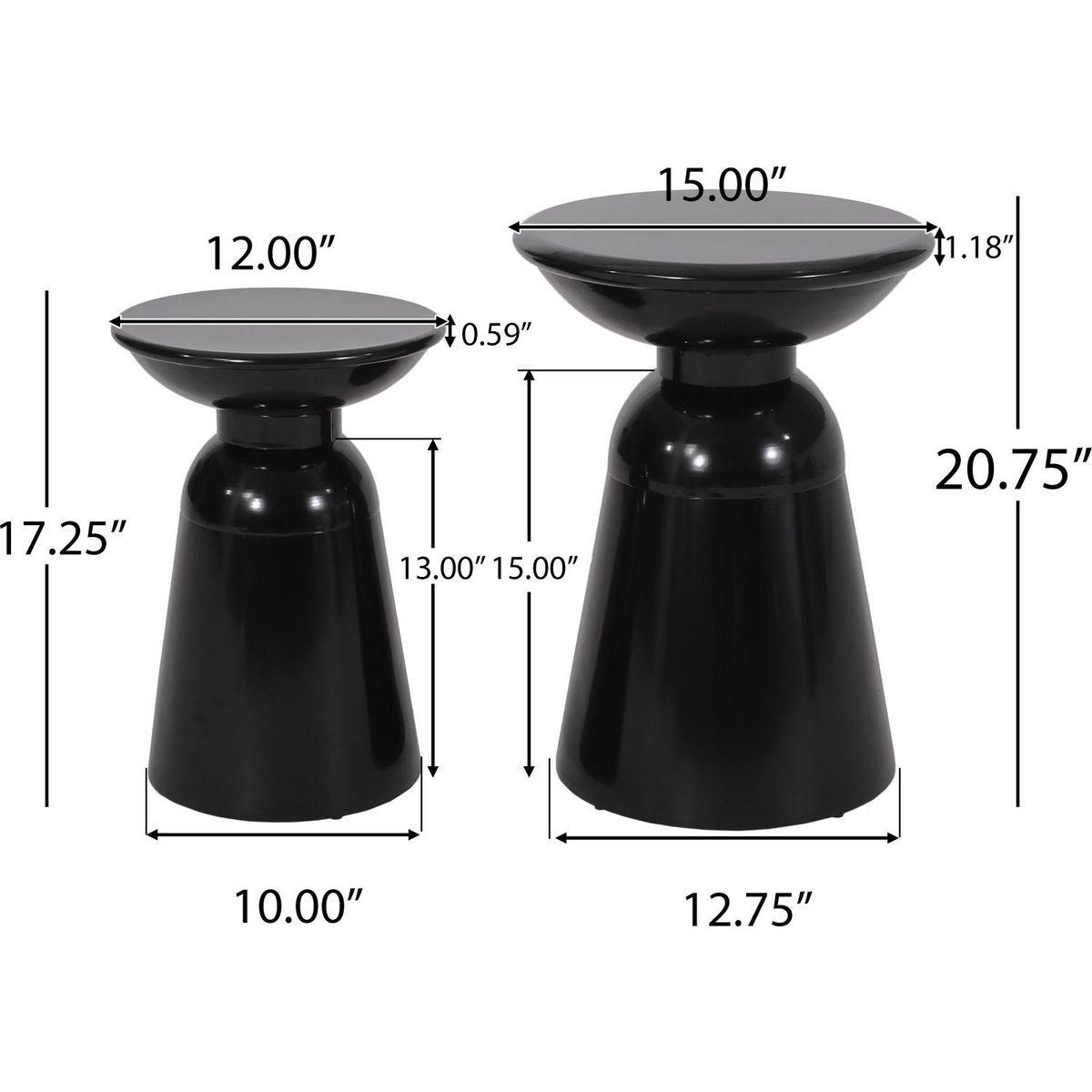 Metal S/2 end table