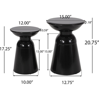 Metal S/2 end table