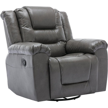 360Swivel and Rocking Home Theater Recliner Manual Recliner Chair with Wide Armrest for Living Room,Bedroom, Grey