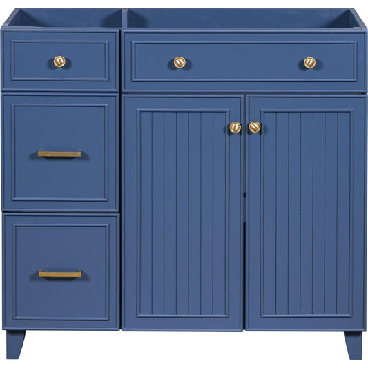 [Cabinet Only] 36" Blue Bathroom Vanity(Sink not included)